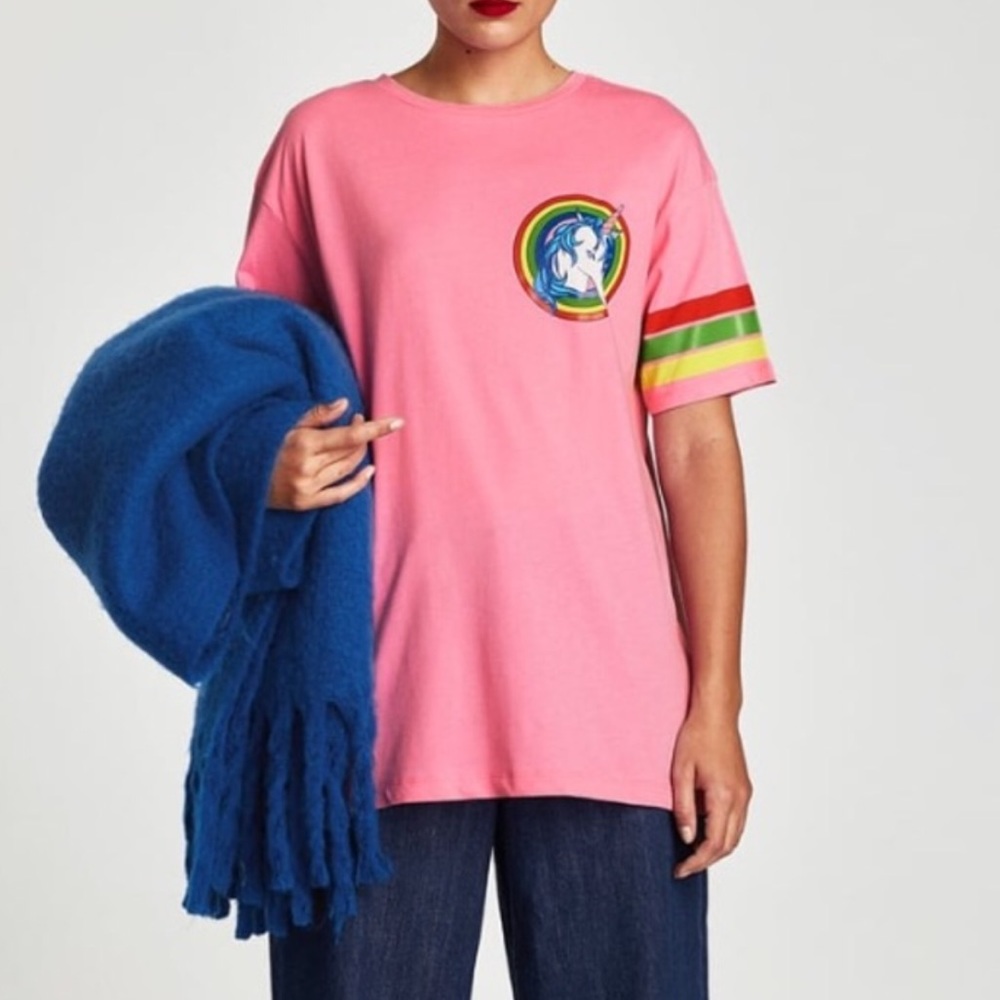 Rare Zara Unicorn Graphic Tee